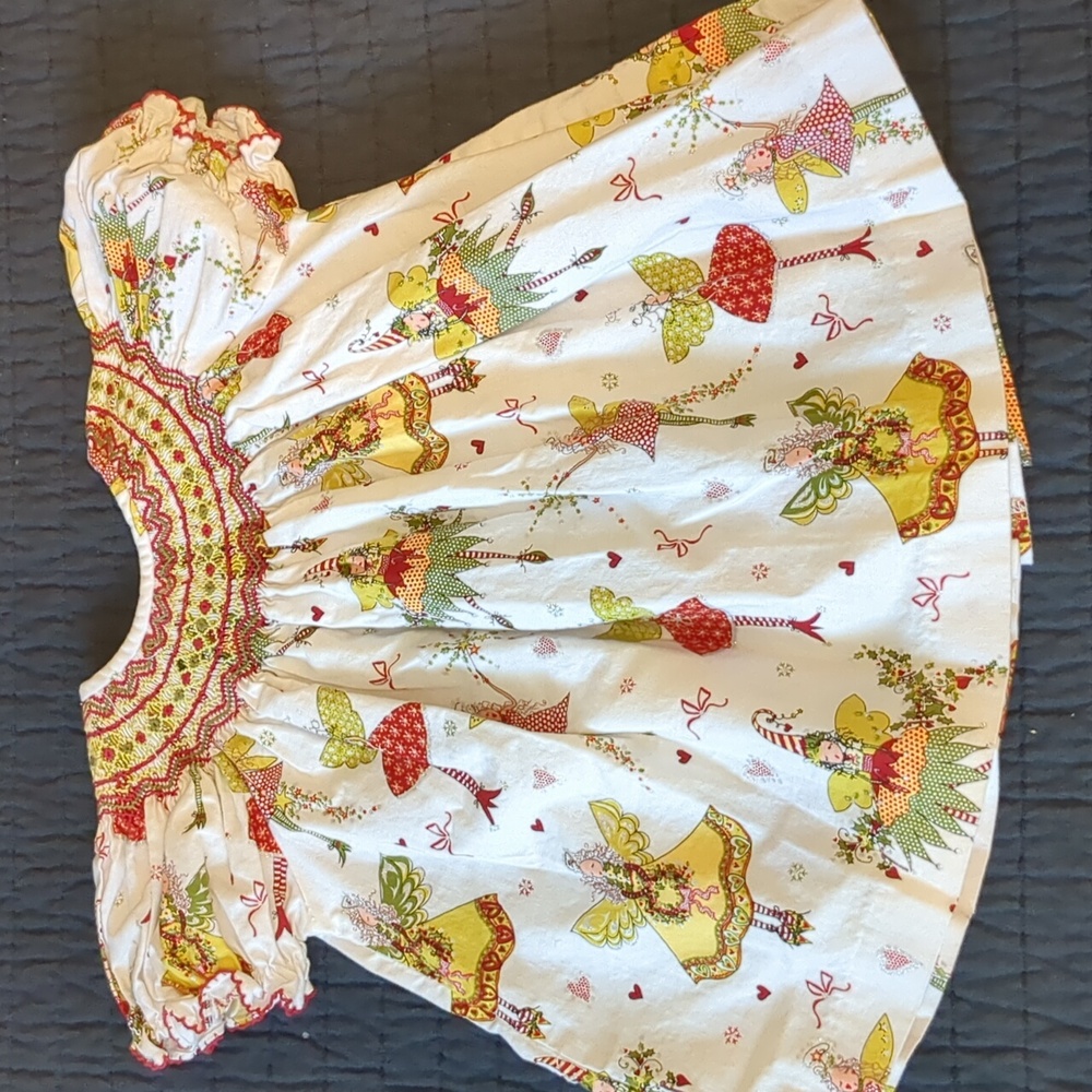 Le'ZaMe Smocked Christmas Fairy Dress 24 M